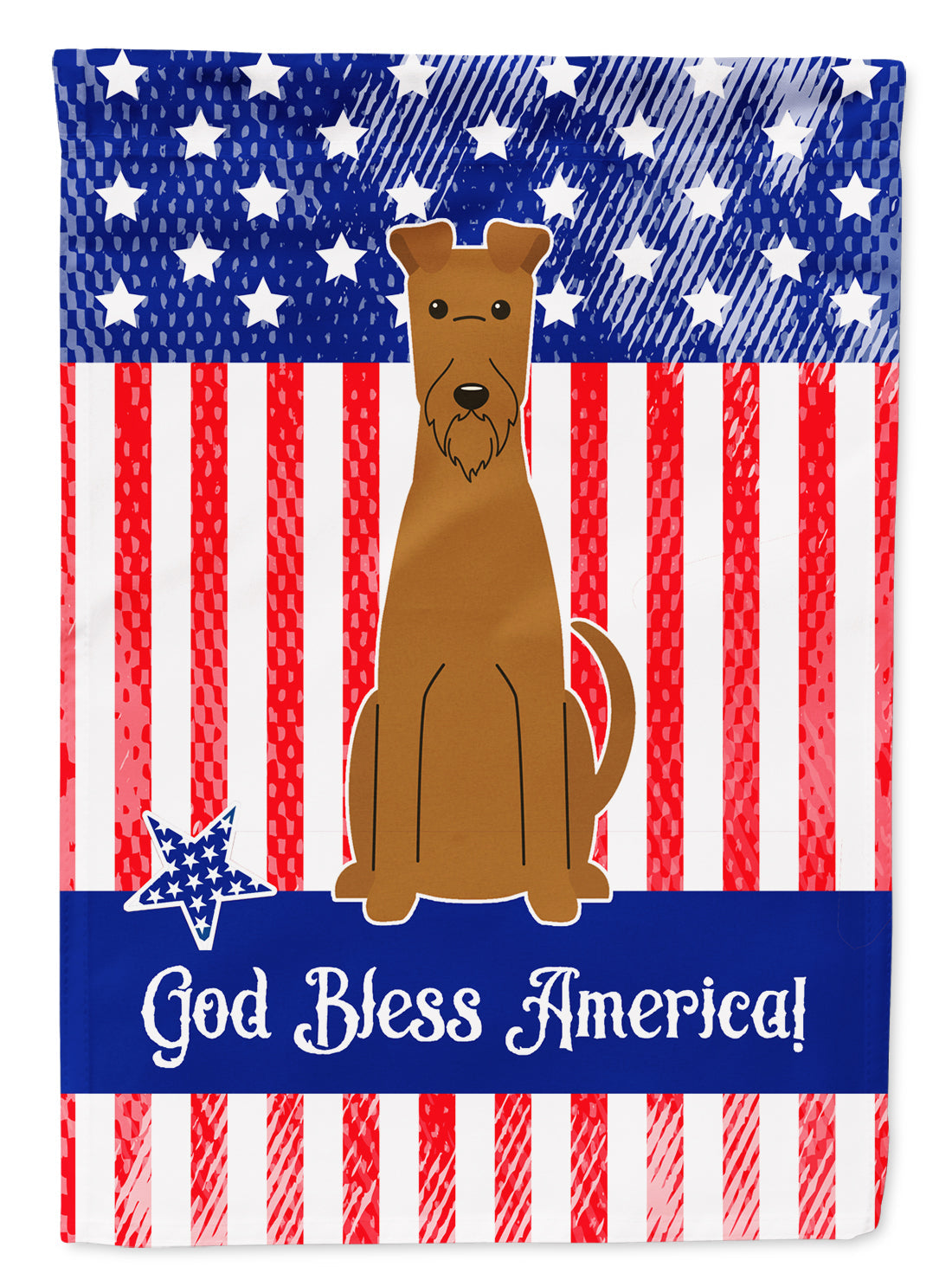 Patriotic USA Irish Terrier Garden Flag Mailbox Decorative Yard Banner Outside Patio Artwork for Flower Beds, Garden Size, Multicolor