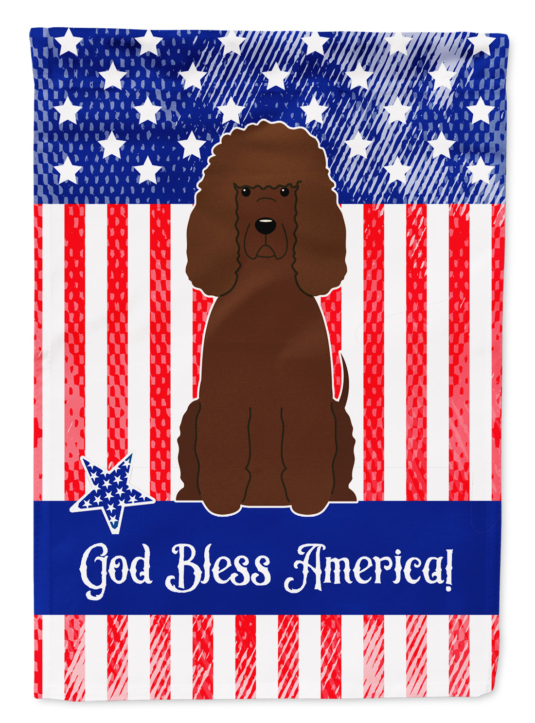 Patriotic USA Irish Water Spaniel Garden Flag Mailbox Decorative Yard Banner Outside Patio Artwork for Flower Beds, Garden Size, Multicolor