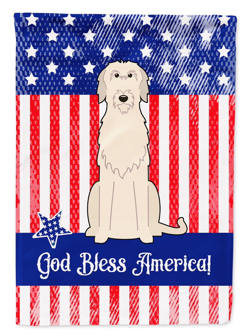 Patriotic USA Irish Wolfhound Garden Flag Mailbox Decorative Yard Banner Outside Patio Artwork for Flower Beds, Garden Size, Multicolor