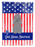 Patriotic USA Poodle Silver Garden Flag Mailbox Decorative Yard Banner Outside Patio Artwork for Flower Beds, Garden Size, Multicolor