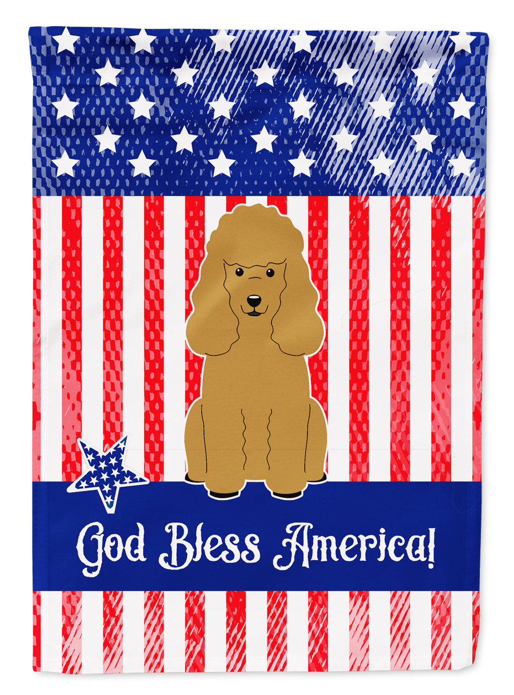 Patriotic USA Poodle Tan Garden Flag Mailbox Decorative Yard Banner Outside Patio Artwork for Flower Beds, Garden Size, Multicolor