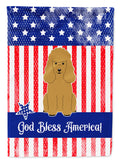 Patriotic USA Poodle Tan Garden Flag Mailbox Decorative Yard Banner Outside Patio Artwork for Flower Beds, Garden Size, Multicolor