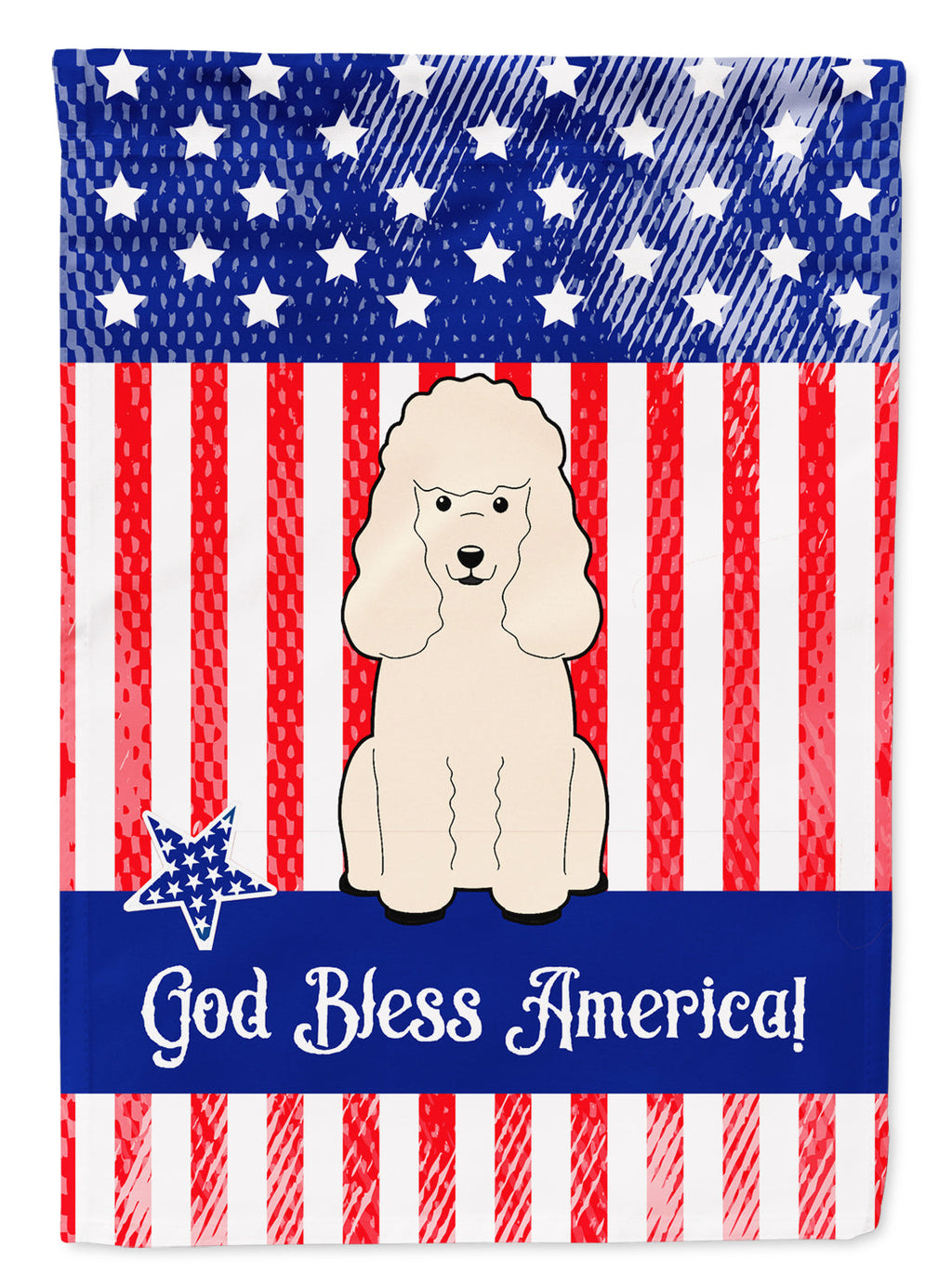 Patriotic USA Poodle White Garden Flag Mailbox Decorative Yard Banner Outside Patio Artwork for Flower Beds, Garden Size, Multicolor