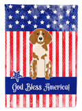 Patriotic USA Brittany Spaniel Garden Flag Mailbox Decorative Yard Banner Outside Patio Artwork for Flower Beds, Garden Size, Multicolor