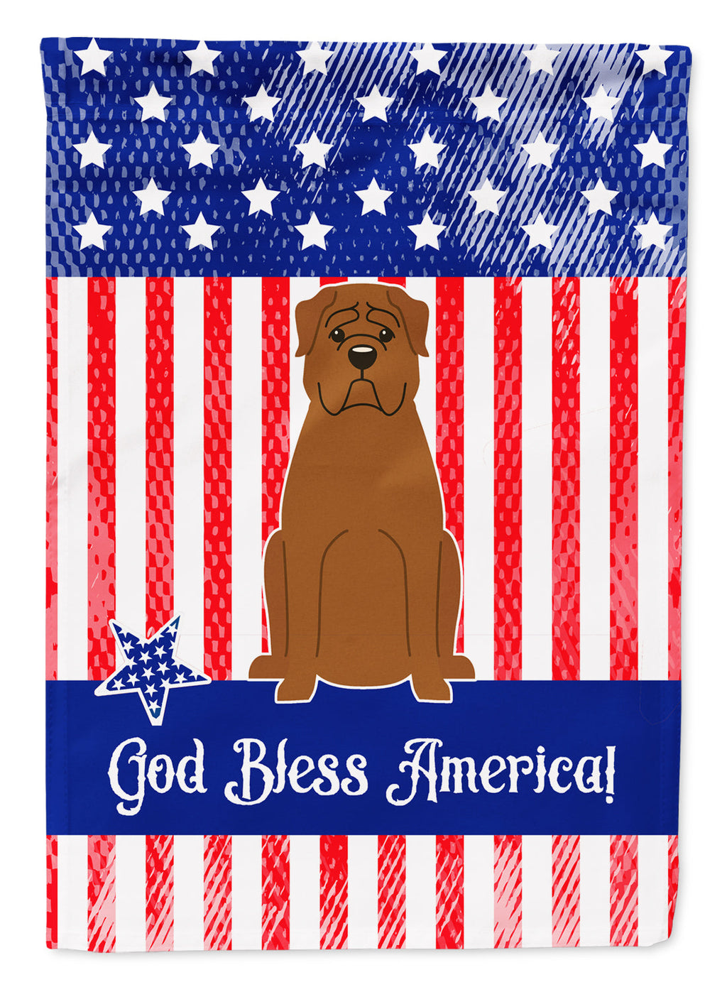 Patriotic USA Dogue de Bourdeaux Garden Flag Mailbox Decorative Yard Banner Outside Patio Artwork for Flower Beds, Garden Size, Multicolor