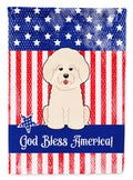 Patriotic USA Bichon Frise Garden Flag Mailbox Decorative Yard Banner Outside Patio Artwork for Flower Beds, Garden Size, Multicolor