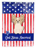 Patriotic USA Papillon Sable White Garden Flag Mailbox Decorative Yard Banner Outside Patio Artwork for Flower Beds, Garden Size, Multicolor
