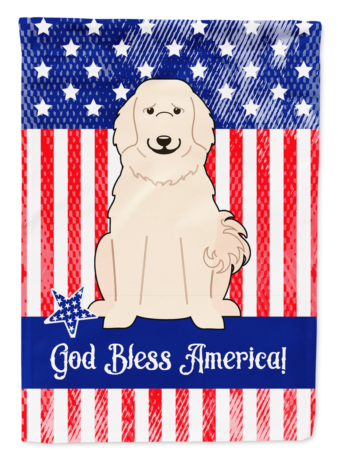 Patriotic USA Great Pyrenese Garden Flag Mailbox Decorative Yard Banner Outside Patio Artwork for Flower Beds, Garden Size, Multicolor