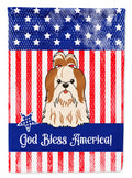 Patriotic USA Shih Tzu Red White Garden Flag Mailbox Decorative Yard Banner Outside Patio Artwork for Flower Beds, Garden Size, Multicolor