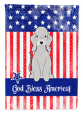 Patriotic USA Bedlington Terrier Blue Garden Flag Mailbox Decorative Yard Banner Outside Patio Artwork for Flower Beds, Garden Size, Multicolor