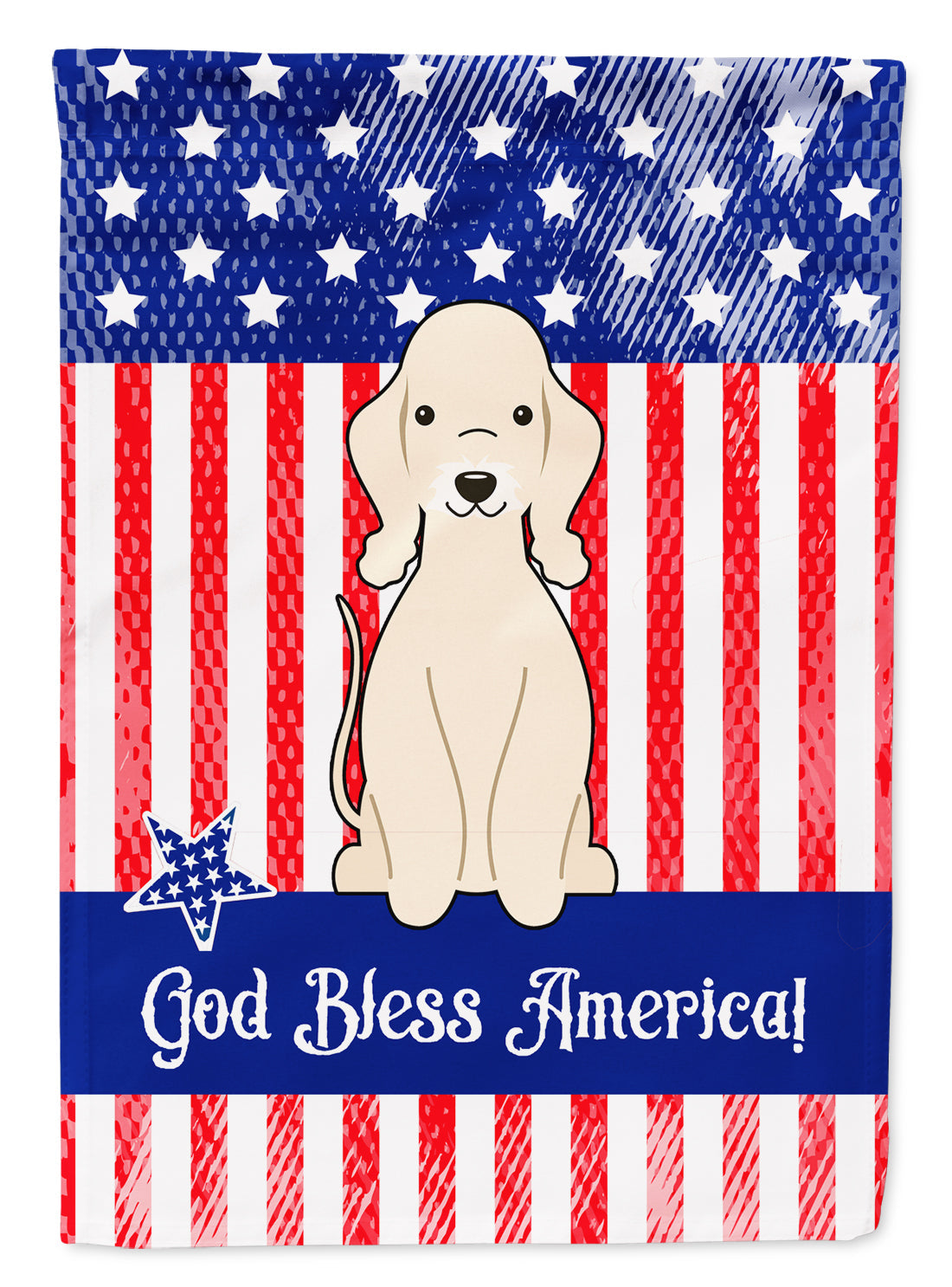 Patriotic USA Bedlington Terrier Sandy Garden Flag Mailbox Decorative Yard Banner Outside Patio Artwork for Flower Beds, Garden Size, Multicolor