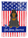 Patriotic USA Cocker Spaniel Black Tan Garden Flag Mailbox Decorative Yard Banner Outside Patio Artwork for Flower Beds, Garden Size, Multicolor