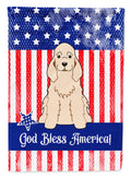 Patriotic USA Cocker Spaniel Buff Garden Flag Mailbox Decorative Yard Banner Outside Patio Artwork for Flower Beds, Garden Size, Multicolor