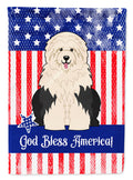 Patriotic USA Old English Sheepdog Garden Flag Mailbox Decorative Yard Banner Outside Patio Artwork for Flower Beds, Garden Size, Multicolor