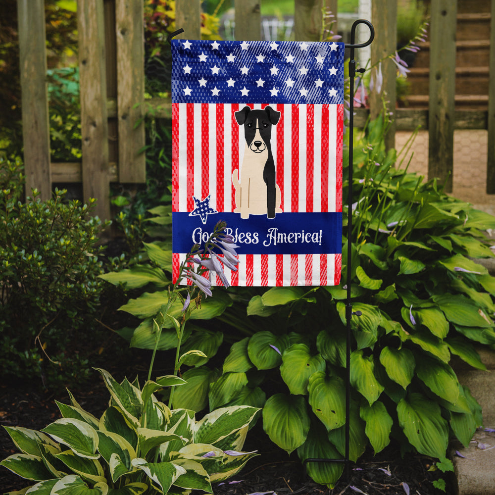 Patriotic USA Smooth Fox Terrier Garden Flag Mailbox Decorative Yard Banner Outside Patio Artwork for Flower Beds, Garden Size, Multicolor