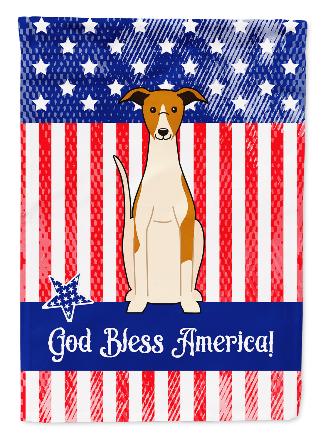 Patriotic USA Whippet Garden Flag Mailbox Decorative Yard Banner Outside Patio Artwork for Flower Beds, Garden Size, Multicolor