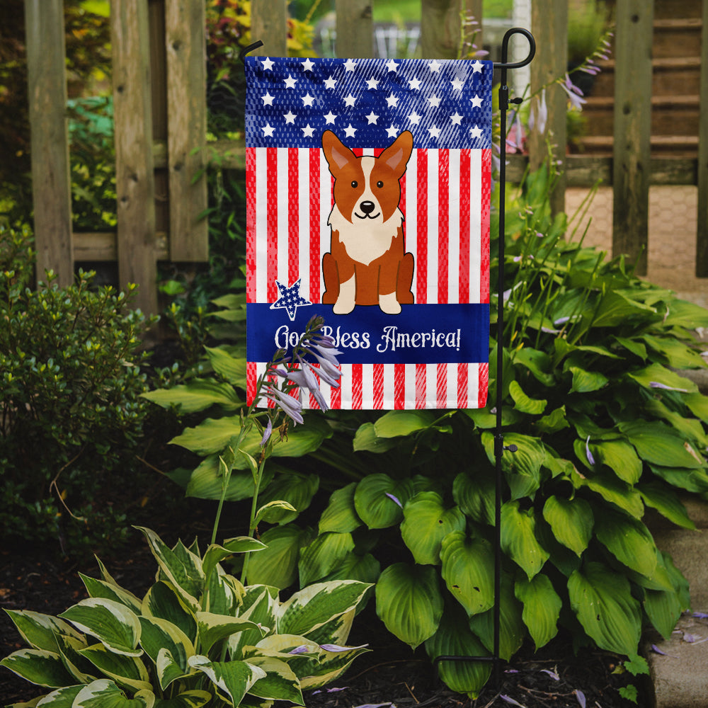 Patriotic USA Corgi Garden Flag Mailbox Decorative Yard Banner Outside Patio Artwork for Flower Beds, Garden Size, Multicolor
