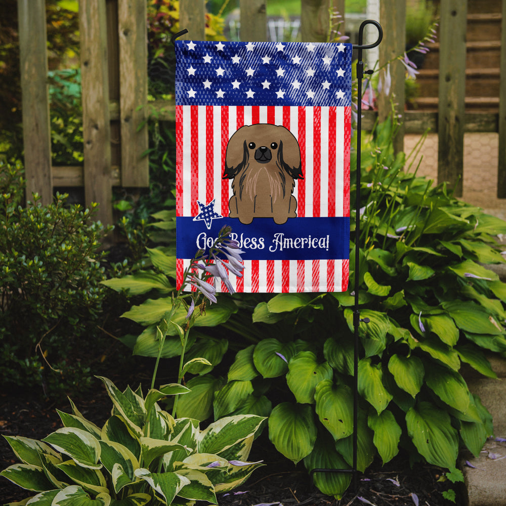 Patriotic USA Pekingese Tan Garden Flag Mailbox Decorative Yard Banner Outside Patio Artwork for Flower Beds, Garden Size, Multicolor