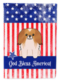 Patriotic USA Pekingese Red White Garden Flag Mailbox Decorative Yard Banner Outside Patio Artwork for Flower Beds, Garden Size, Multicolor