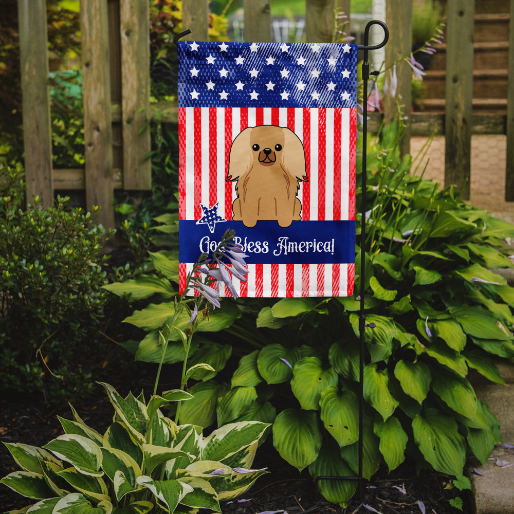 Patriotic USA Pekingese Fawn Sable Garden Flag Mailbox Decorative Yard Banner Outside Patio Artwork for Flower Beds, Garden Size, Multicolor
