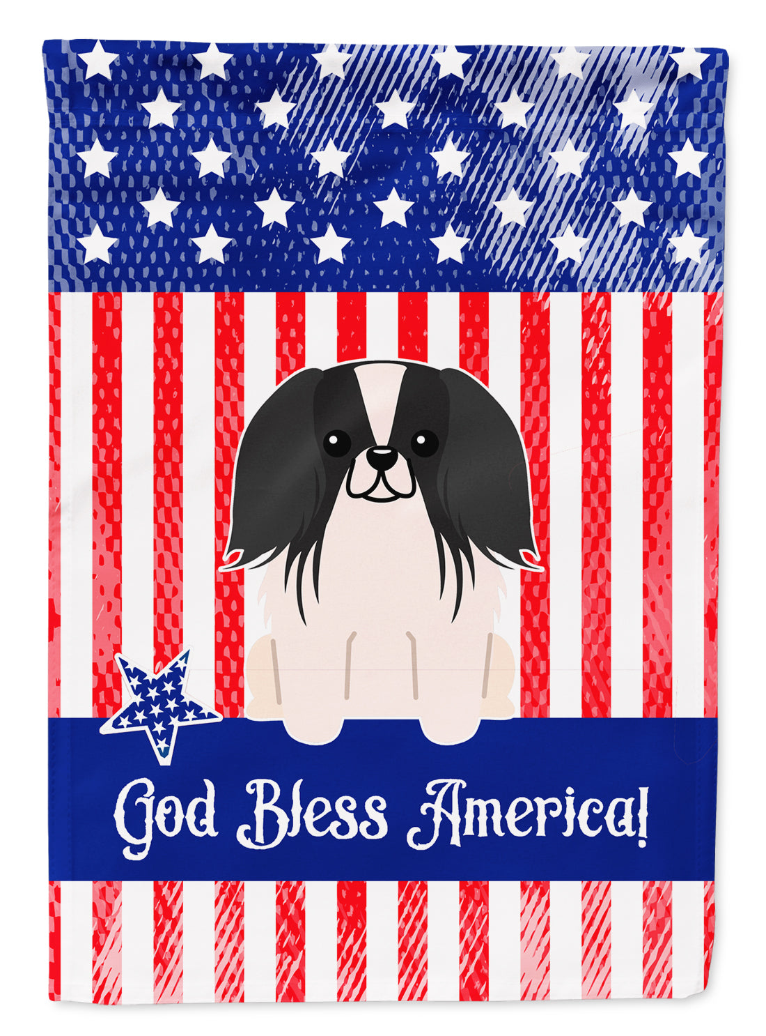 Patriotic USA Pekingese Black White Garden Flag Mailbox Decorative Yard Banner Outside Patio Artwork for Flower Beds, Garden Size, Multicolor