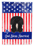 Patriotic USA Pekingese Black Garden Flag Mailbox Decorative Yard Banner Outside Patio Artwork for Flower Beds, Garden Size, Multicolor