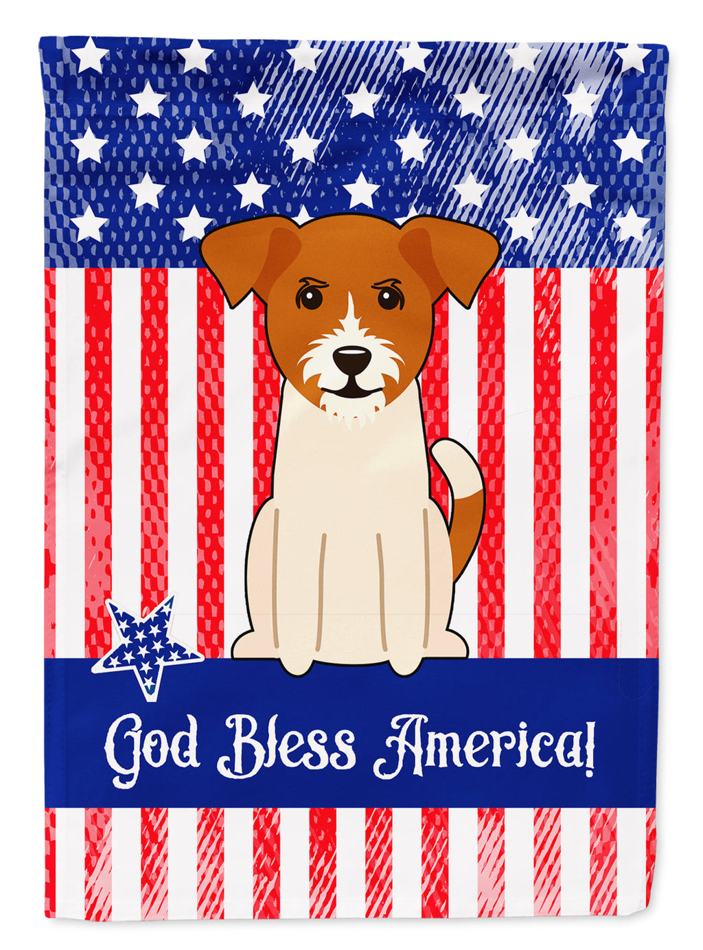 Patriotic USA Jack Russell Terrier Garden Flag Mailbox Decorative Yard Banner Outside Patio Artwork for Flower Beds, Garden Size, Multicolor