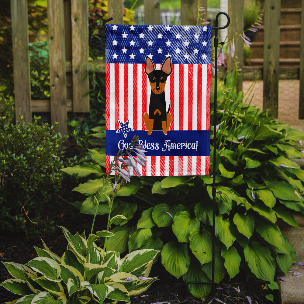 Patriotic USA English Toy Terrier Garden Flag Mailbox Decorative Yard Banner Outside Patio Artwork for Flower Beds, Garden Size, Multicolor