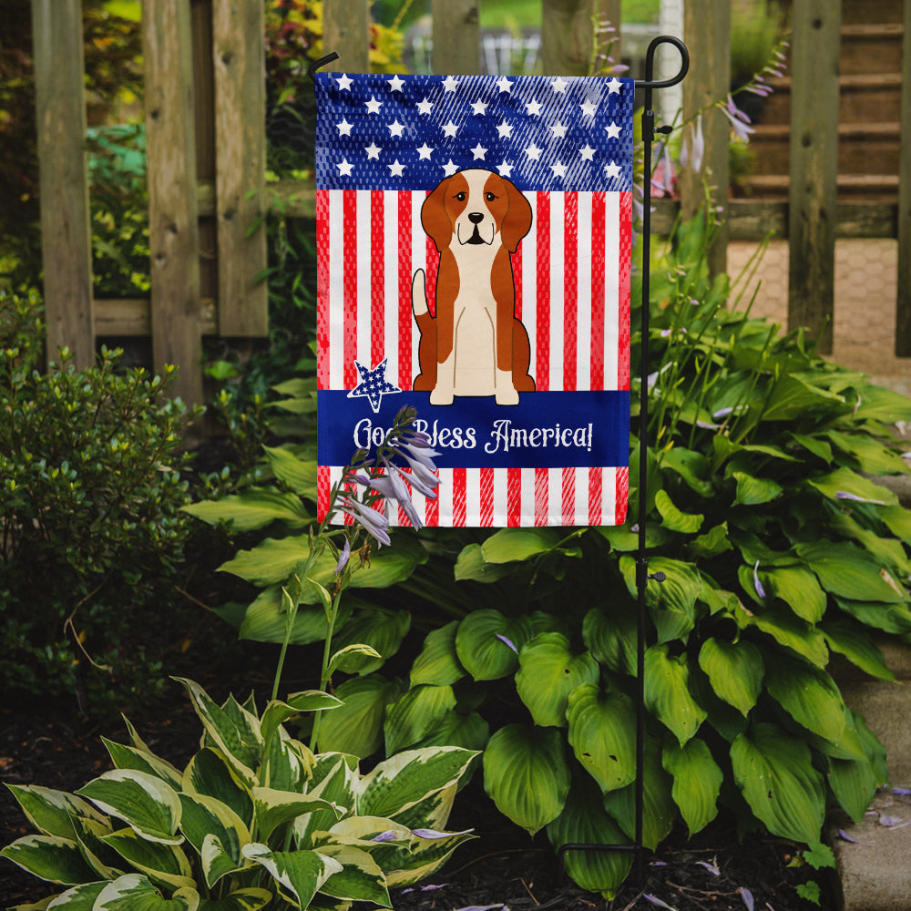 Patriotic USA English Foxhound Garden Flag Mailbox Decorative Yard Banner Outside Patio Artwork for Flower Beds, Garden Size, Multicolor