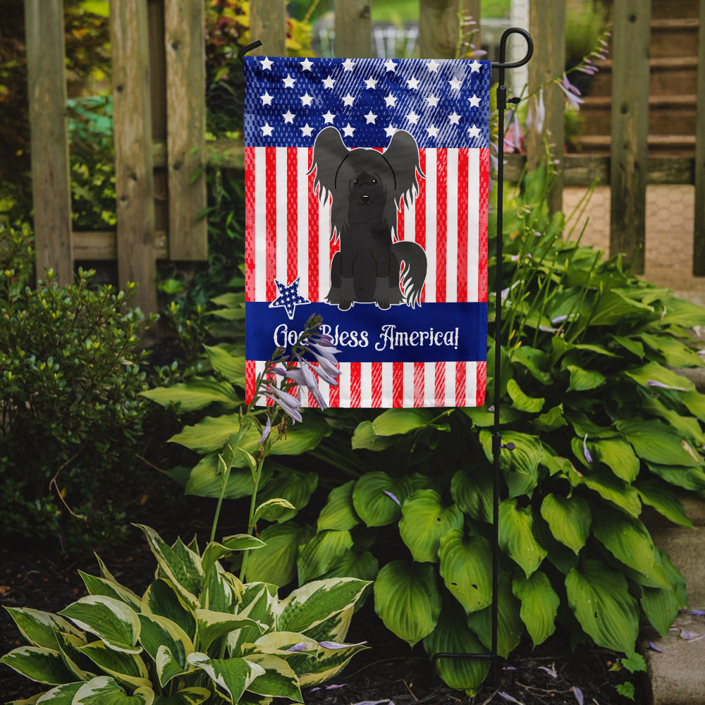 Patriotic USA Chinese Crested Black Garden Flag Mailbox Decorative Yard Banner Outside Patio Artwork for Flower Beds, Garden Size, Multicolor