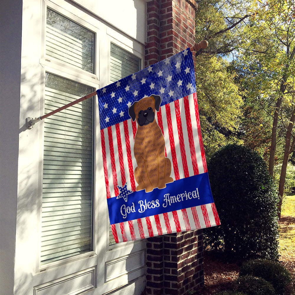 Patriotic USA Brindle Boxer House Flag 28x40 Porch Sleeve Pole Decorative Outside Yard Banner Artwork Wall Hanging, Polyester