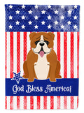 Patriotic USA English Bulldog Red White Garden Flag Mailbox Decorative Yard Banner Outside Patio Artwork for Flower Beds, Garden Size, Multicolor