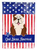 Patriotic USA English Bulldog Brindle White Garden Flag Mailbox Decorative Yard Banner Outside Patio Artwork for Flower Beds, Garden Size, Multicolor