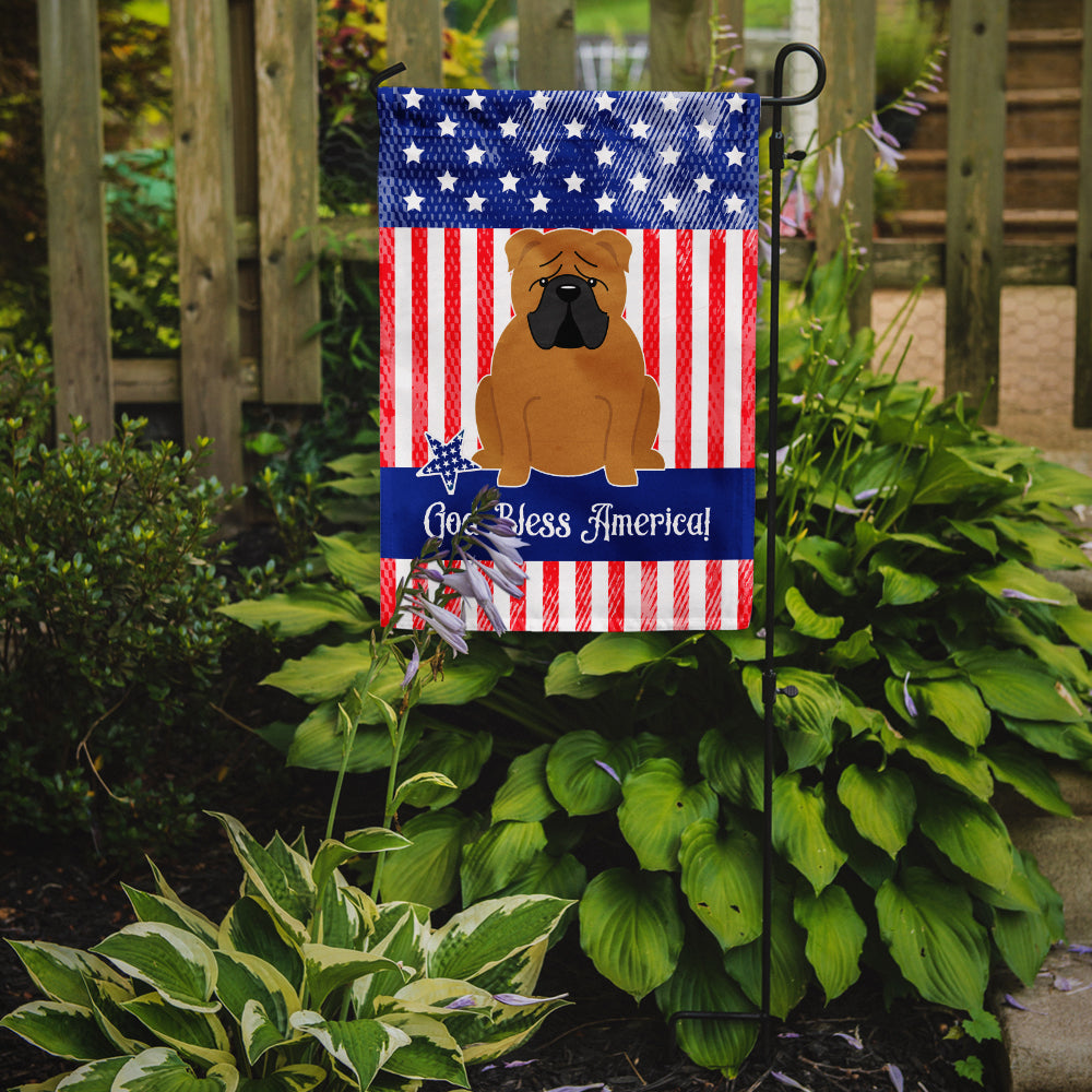 Patriotic USA English Bulldog Red Garden Flag Mailbox Decorative Yard Banner Outside Patio Artwork for Flower Beds, Garden Size, Multicolor