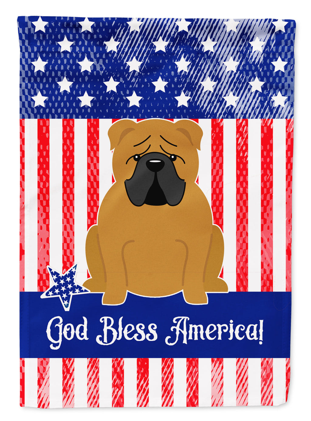 Patriotic USA English Bulldog Red Garden Flag Mailbox Decorative Yard Banner Outside Patio Artwork for Flower Beds, Garden Size, Multicolor
