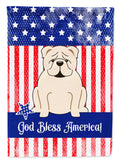 Patriotic USA English Bulldog White Garden Flag Mailbox Decorative Yard Banner Outside Patio Artwork for Flower Beds, Garden Size, Multicolor