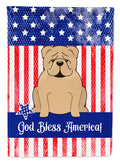 Patriotic USA English Bulldog Fawn Garden Flag Mailbox Decorative Yard Banner Outside Patio Artwork for Flower Beds, Garden Size, Multicolor