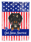 Patriotic USA Wire Haired Dachshund Dapple Garden Flag Mailbox Decorative Yard Banner Outside Patio Artwork for Flower Beds, Garden Size, Multicolor