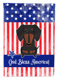 Patriotic USA Dachshund Black Tan Garden Flag Mailbox Decorative Yard Banner Outside Patio Artwork for Flower Beds, Garden Size, Multicolor