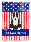 Patriotic USA Bull Terrier Black White Garden Flag Mailbox Decorative Yard Banner Outside Patio Artwork for Flower Beds, Garden Size, Multicolor