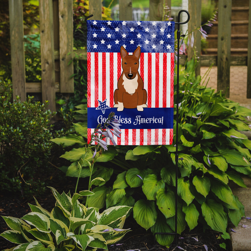 Patriotic USA Bull Terrier Red Garden Flag Mailbox Decorative Yard Banner Outside Patio Artwork for Flower Beds, Garden Size, Multicolor