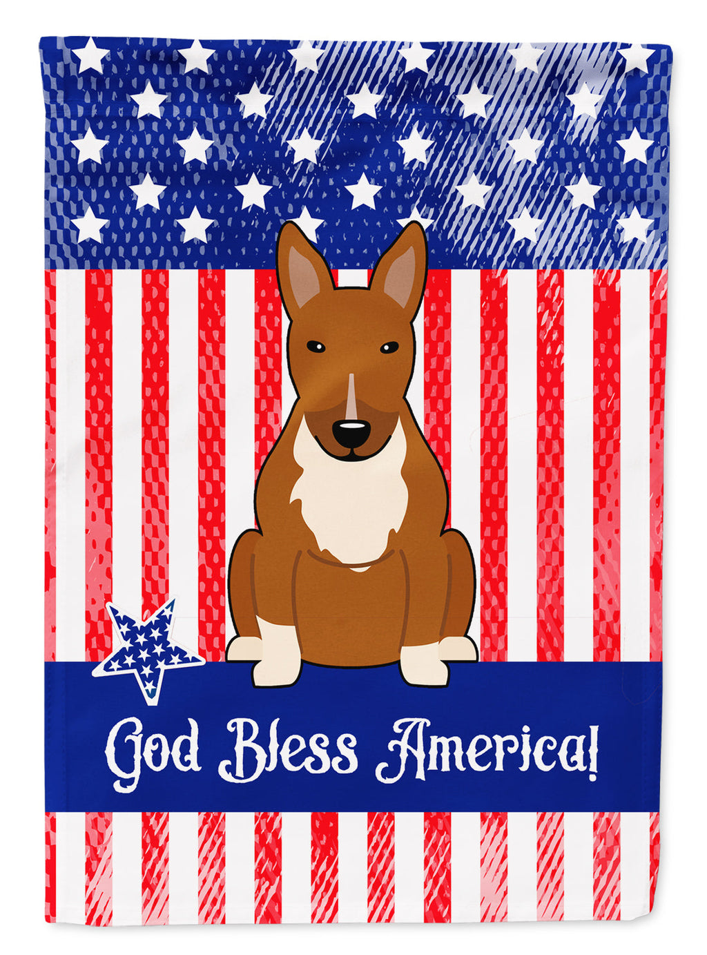 Patriotic USA Bull Terrier Red Garden Flag Mailbox Decorative Yard Banner Outside Patio Artwork for Flower Beds, Garden Size, Multicolor