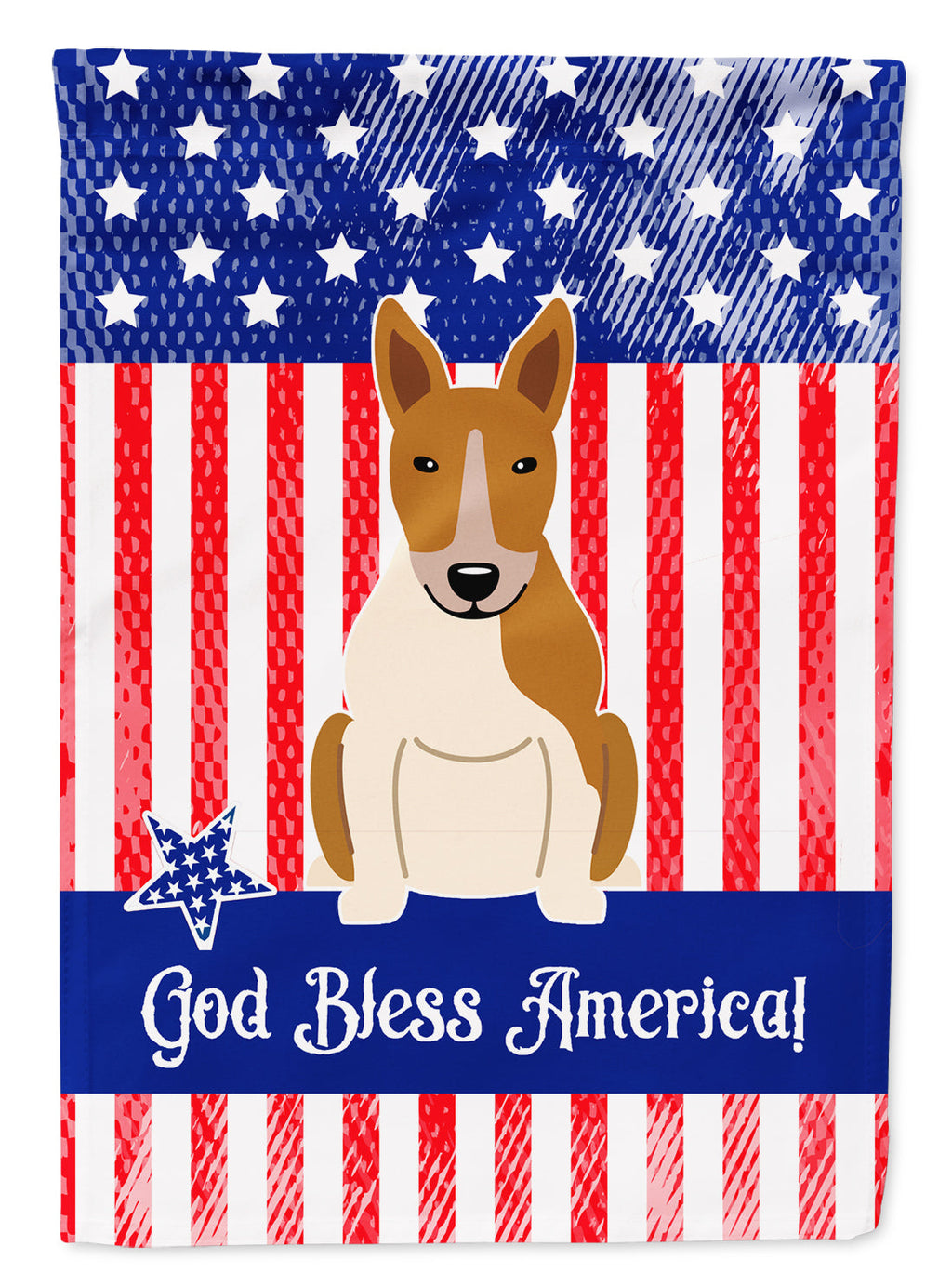 Patriotic USA Bull Terrier Red White Garden Flag Mailbox Decorative Yard Banner Outside Patio Artwork for Flower Beds, Garden Size, Multicolor