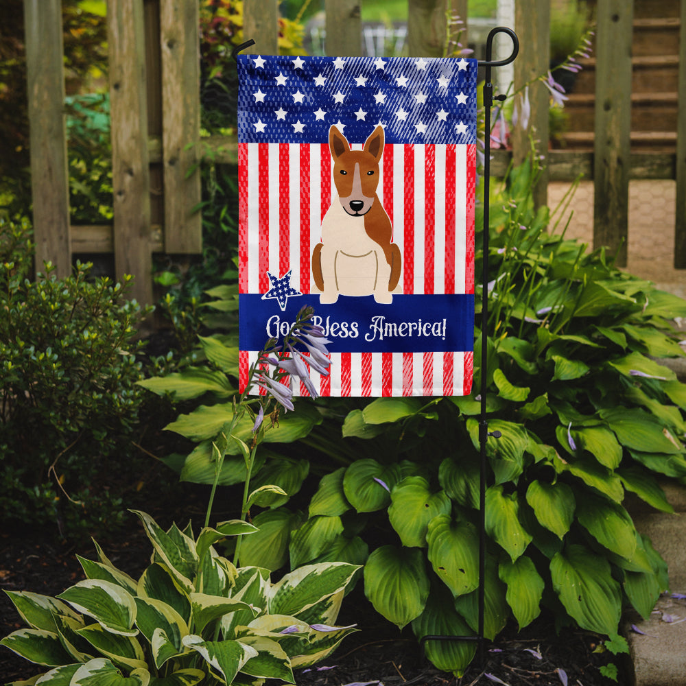 Patriotic USA Bull Terrier Red White Garden Flag Mailbox Decorative Yard Banner Outside Patio Artwork for Flower Beds, Garden Size, Multicolor