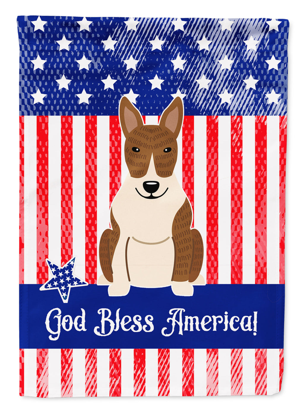 Patriotic USA Bull Terrier Brindle Garden Flag Mailbox Decorative Yard Banner Outside Patio Artwork for Flower Beds, Garden Size, Multicolor