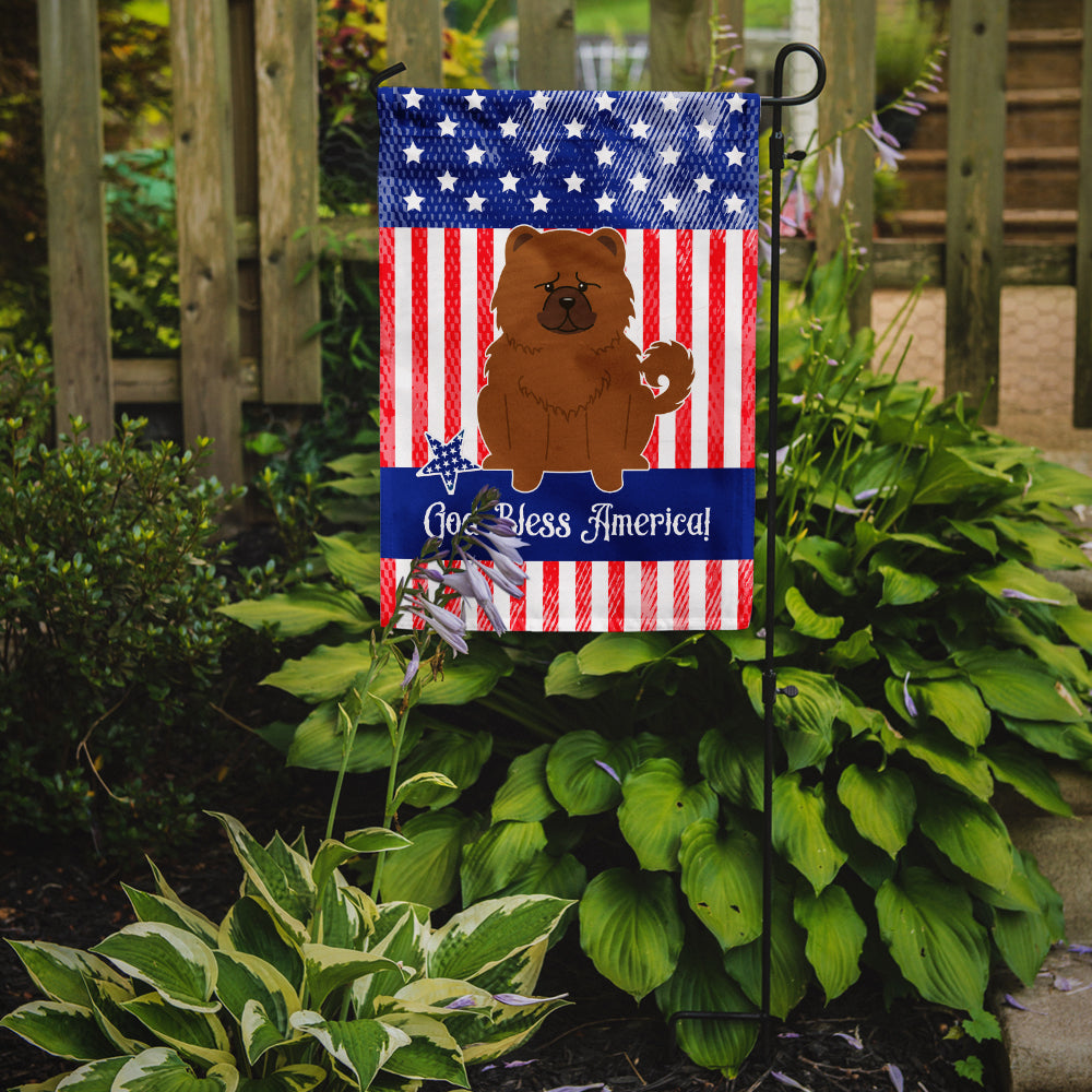 Patriotic USA Chow Chow Red Garden Flag Mailbox Decorative Yard Banner Outside Patio Artwork for Flower Beds, Garden Size, Multicolor