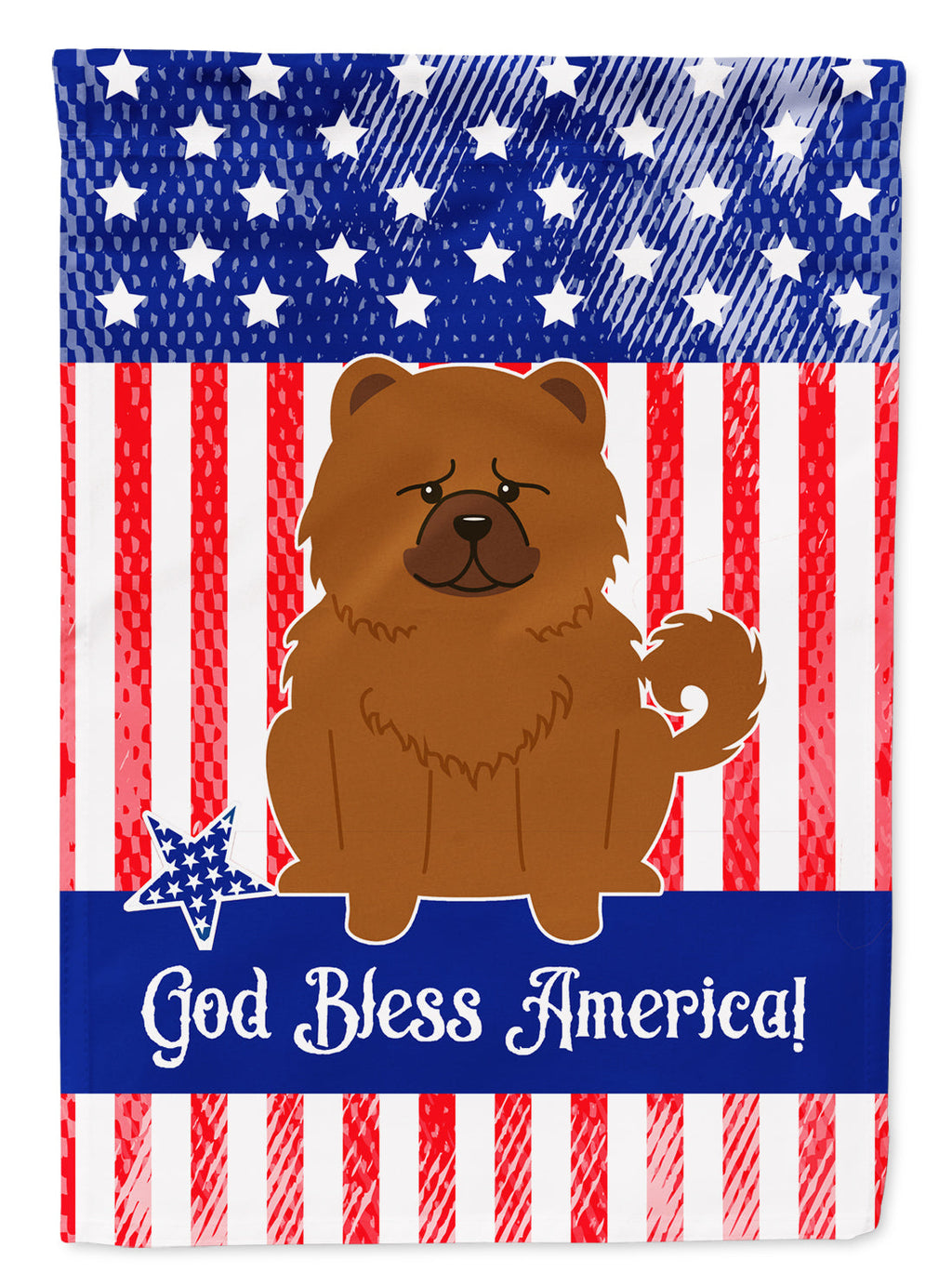 Patriotic USA Chow Chow Red Garden Flag Mailbox Decorative Yard Banner Outside Patio Artwork for Flower Beds, Garden Size, Multicolor