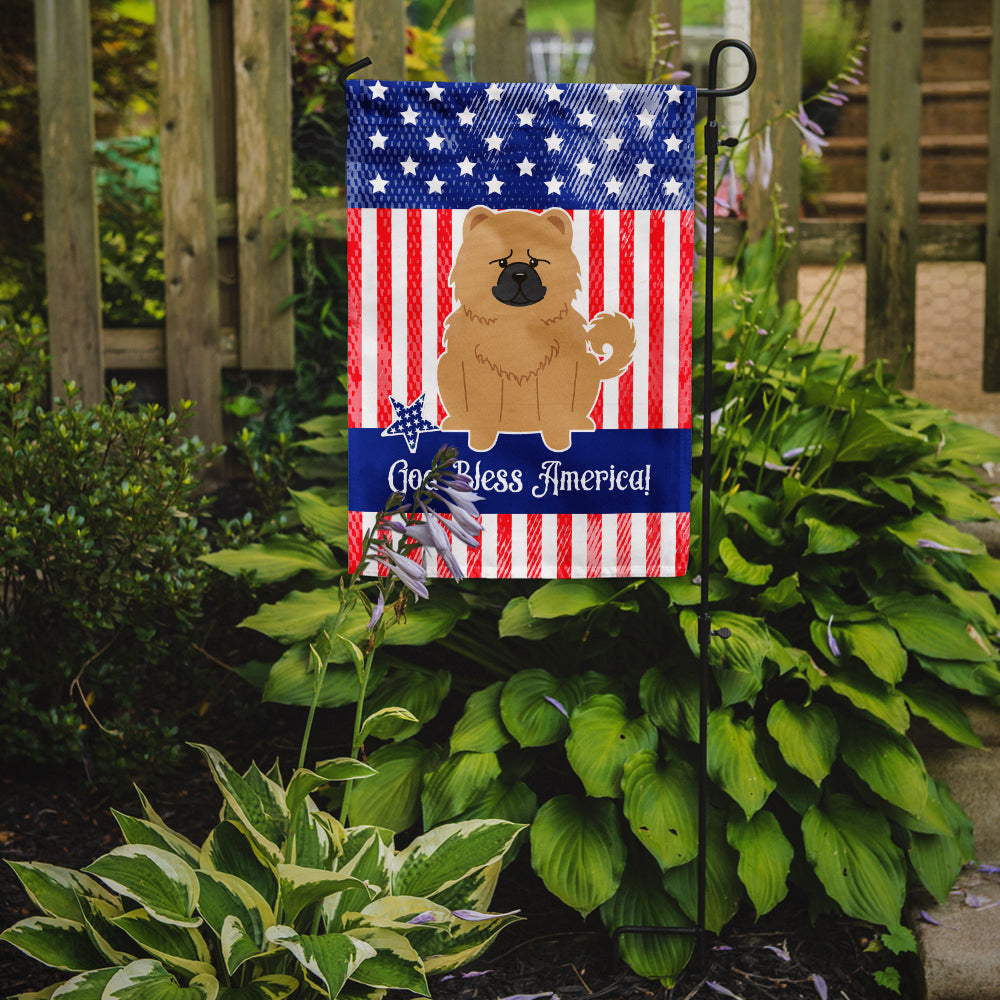 Patriotic USA Chow Chow Cream Garden Flag Mailbox Decorative Yard Banner Outside Patio Artwork for Flower Beds, Garden Size, Multicolor