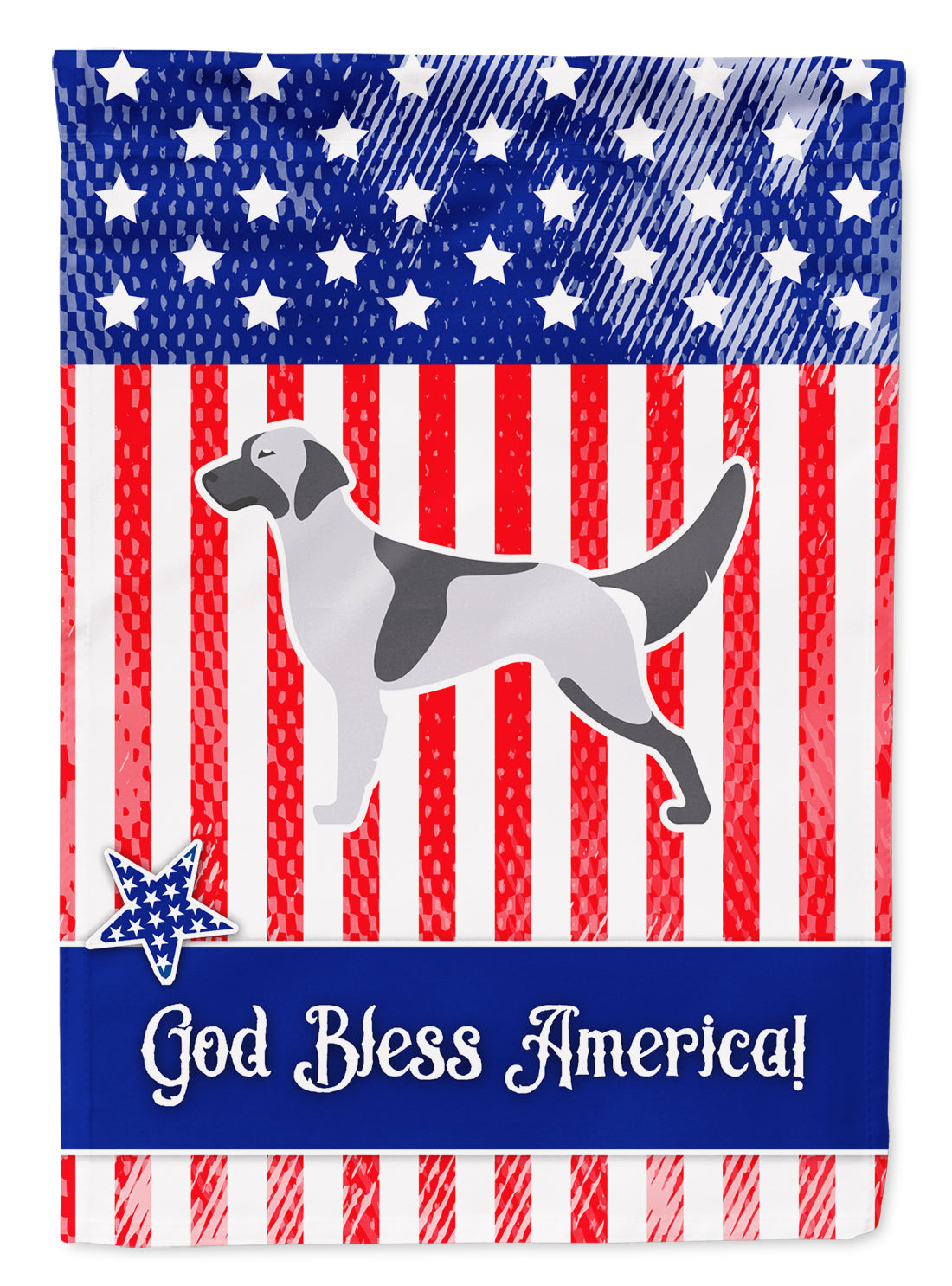 USA Patriotic English Setter Garden Flag Mailbox Decorative Yard Banner Outside Patio Artwork for Flower Beds, Garden Size, Multicolor