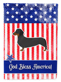 USA Patriotic Dachshund Garden Flag Mailbox Decorative Yard Banner Outside Patio Artwork for Flower Beds, Garden Size, Multicolor